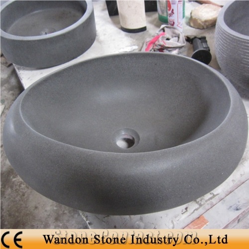 Natural Granite Vanity Basins, Zhangpu Grey Basalt Basins