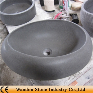 Natural Granite Vanity Basins, Zhangpu Grey Basalt Basins
