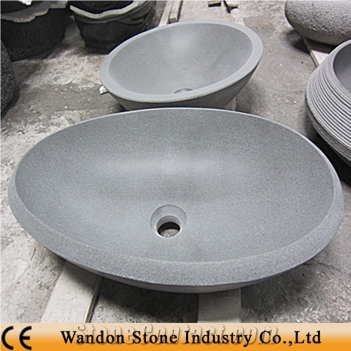 Natural Granite Vanity Basins, Zhangpu Grey Basalt Basins