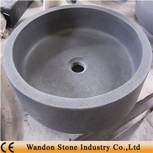 Wash Basin from Black Basalt Quarry, Esite Black Basalt Wash Basin Wash Basin from Black Basalt Quarry, Esite Black Basalt Wash Basin