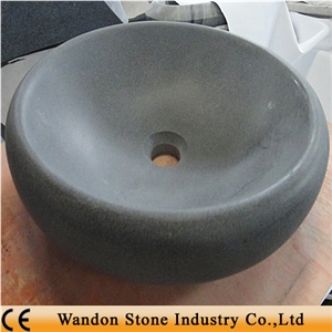 Wash Basin from Black Basalt Quarry, Esite Black Basalt Wash Basin