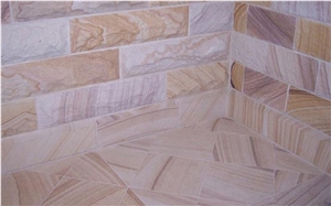 Rough Face Sandstone Wall Cladding, Australian Wood Sandstone Slabs Rough Face Sandstone Wall Cladding, Australian Wood Sandstone Slabs