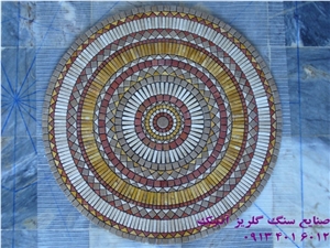 Travertine Mosaic Medallion