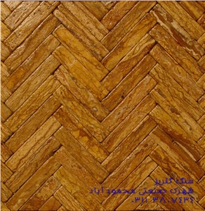 Yellow Travertine Azarshahr Mosaic