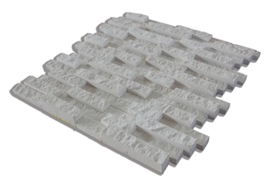 Mini Elegance Splitface Mosaic, Beige Travertine Mosaic Mini Elegance Splitface Mosaic, Beige Travertine Mosaic