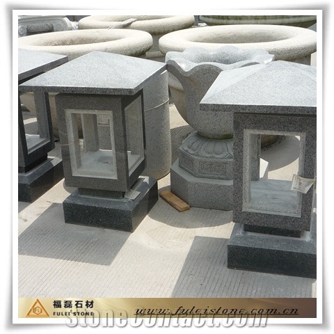 Dark Grey Granite Lanters, Padang Dark Grey Granite Lanterns, Lamps