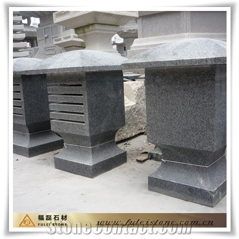 Dark Grey Granite Lanters, Padang Dark Grey Granite Lanterns, Lamps