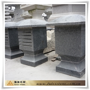 Dark Grey Granite Lanters, Padang Dark Grey Granite Lanterns, Lamps