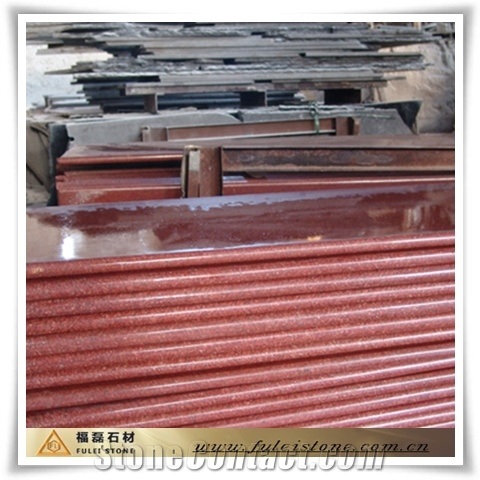 Natural Dyed Red Stairs, Dyed Red Granite Stairs