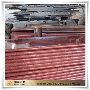 Natural Dyed Red Stairs, Dyed Red Granite Stairs
