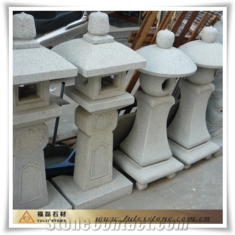 Stone Granite Lanters, Grey Granite Lanterns, Lamps
