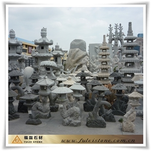 Stone Granite Lanters, Grey Granite Lanterns, Lamps