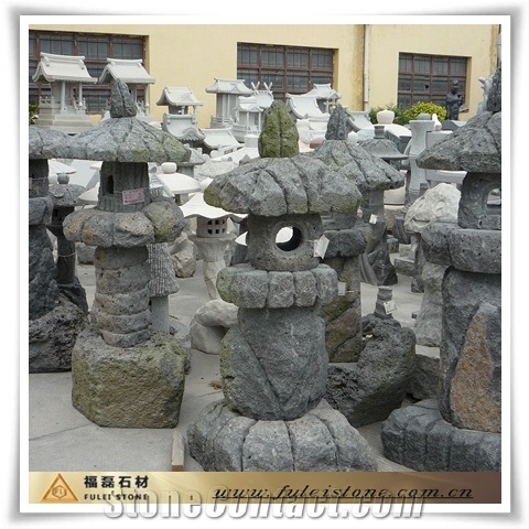 Stone Granite Lanters, Grey Granite Lanterns, Lamps