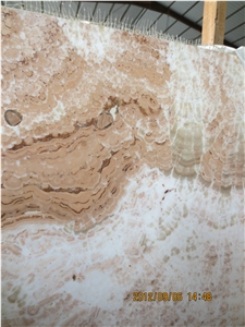Beige White Onyx Slab