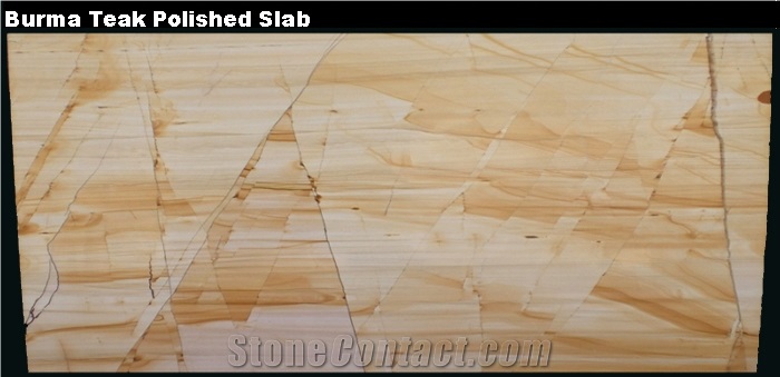 Burma Teak Marble Slabs, Pakistan Beige Marble