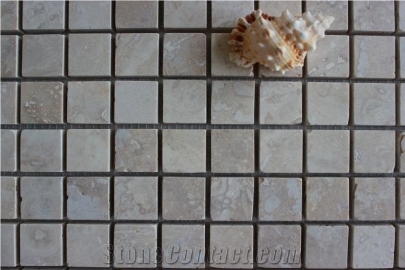 Classic Light Beige Travertine Mosaic