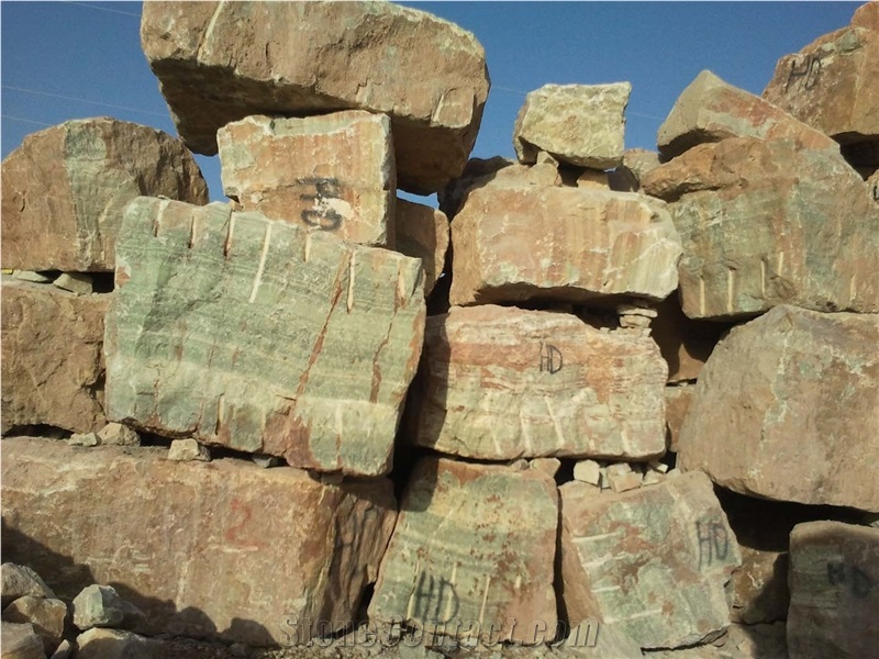 Dark Green Afghan Onyx Block
