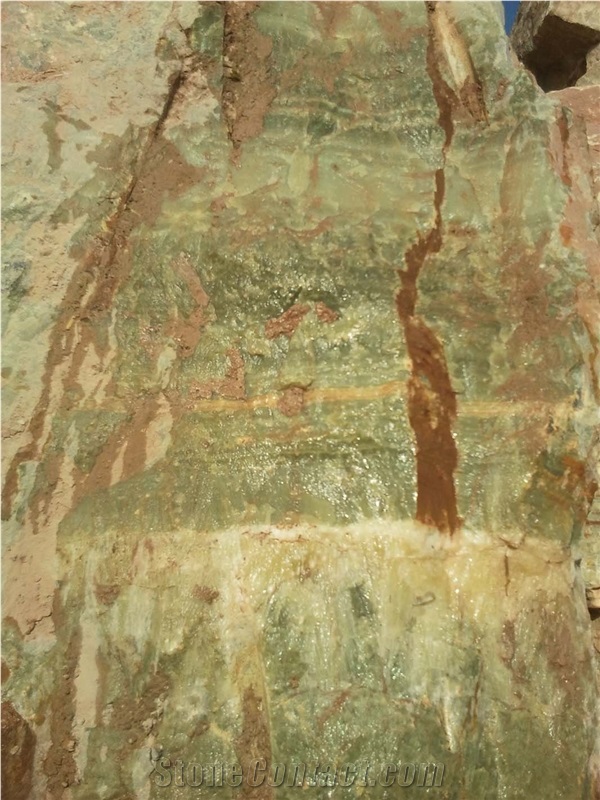 Dark Green Onyx Block, Pakistan Green Onyx
