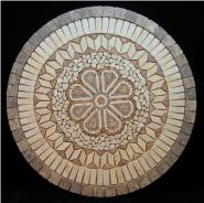 Beige Travertine Mosaic Medallion