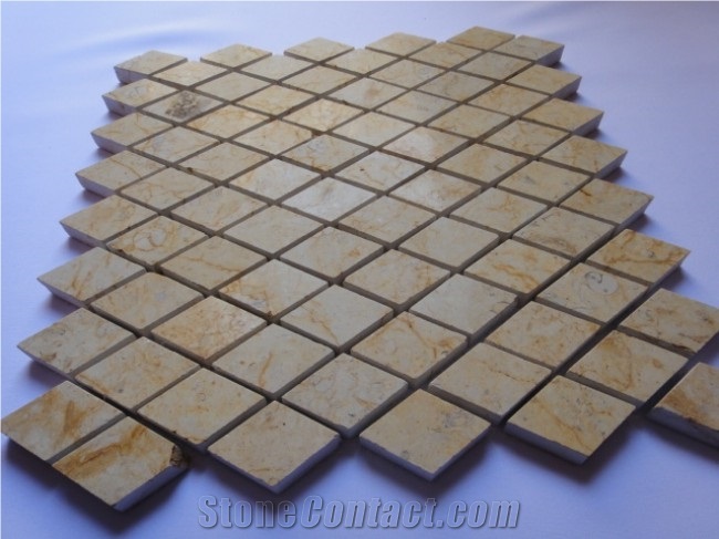 Crema Del Desierto Mosaic, Beige Limestone Mosaic