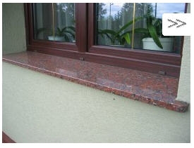 New Ruby Red Granite Exterior Window Sills, India Red Granite