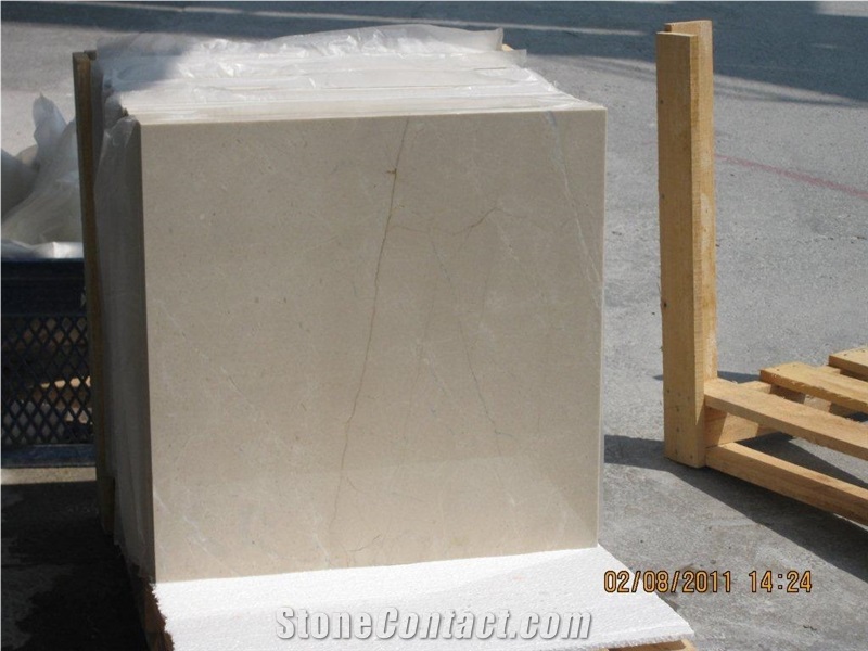 Light Beige Marble Quarry, Light Beige Marfil Marble Block