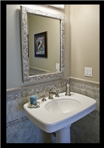 Silver Travertine Border Line, Grey Travertine Border Line