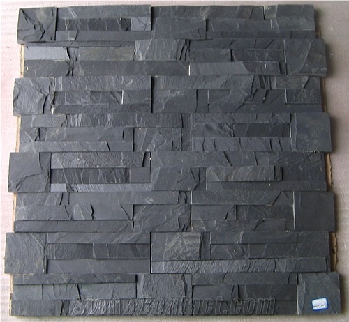 Home Wall Buiding Silver Quartz Culture Stone, Green Slate Cultured Stone