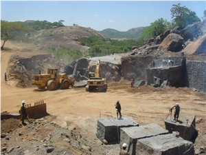 Nero Africa Impala Granite Blocks, South Africa Black Granite