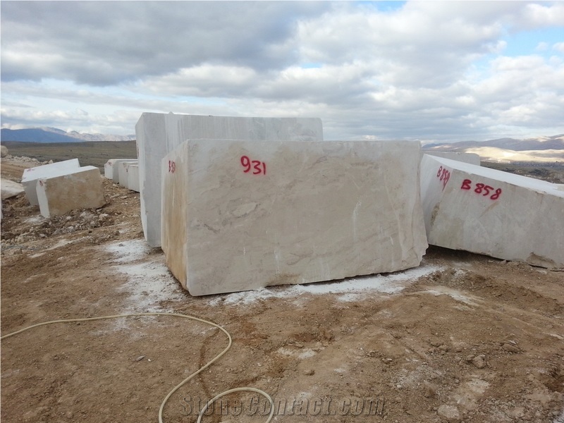 Cream Picasso Beige Marble Block, Turkey Beige Marble