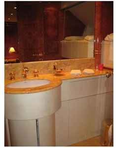 Bath Top in Giallo Reale Marble, Yellow Marble