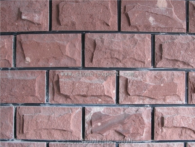 Red Sandstone Mushroom Wall Stone -07