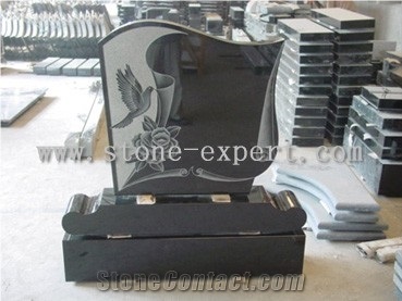 Tombstone 01, Black Granite Tombstone