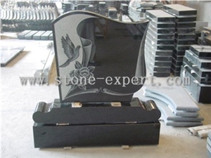 Tombstone 01, Black Granite Tombstone