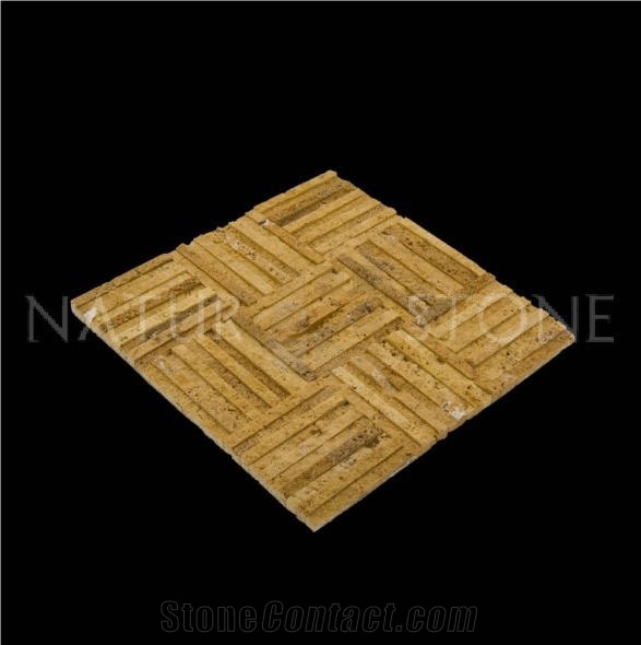 Yellow Travertine Nature Facing Stone