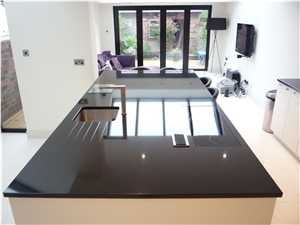 Absolute Black Granite Slabs, India Black Granite