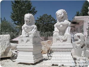 China White Marble Animal Statue