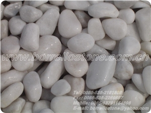 Pure White Pebble Stone, White Marble Pebble Stone