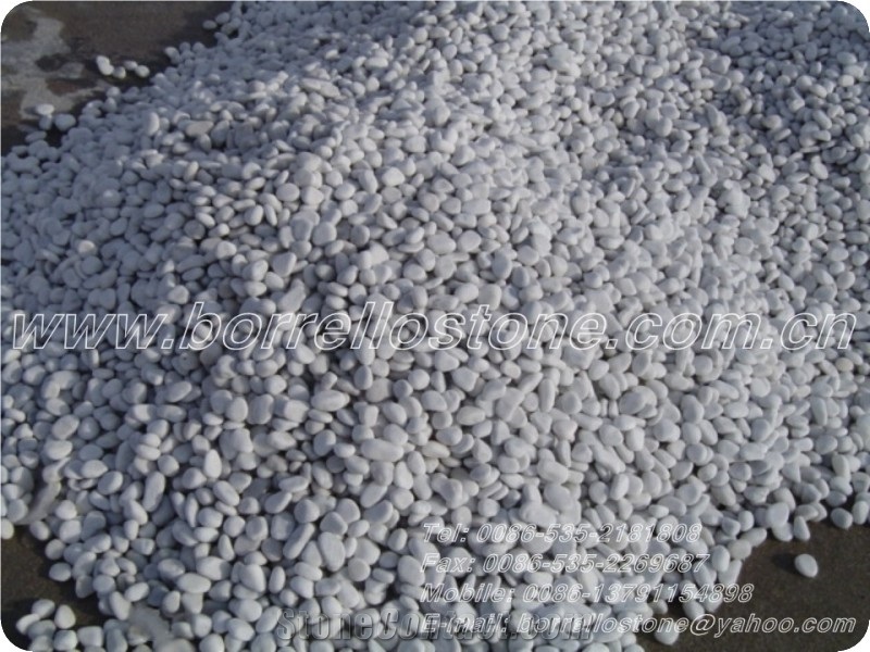 Pure White Pebble Stone, White Marble Pebble Stone