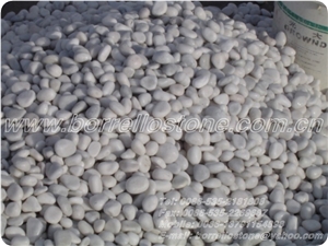 Pure White Pebble Stone, White Marble Pebble Stone