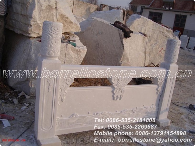 White Marble Balustrades & Handrails