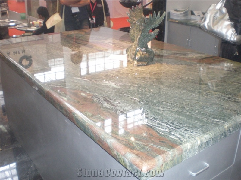 Golden Galaxy Green Granite Countertop