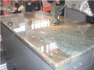 Golden Galaxy Green Granite Countertop