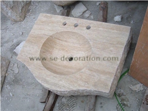 Beige Travertine Vanity Top