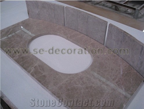 Emperador Light Vanity Top