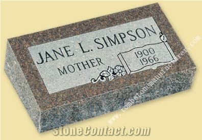 Mahogany Grave Marker