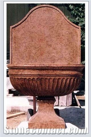 Red Limestone Fountain