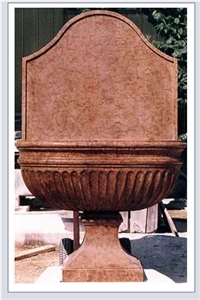 Red Limestone Fountain