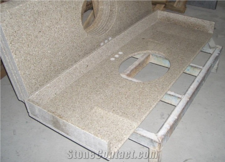 Sunset Gold Vanity, Yellow Granite Bath Tops