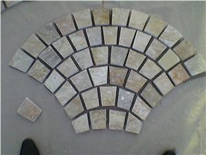 Meshed Paving Stone, Meshed Flagstone,Beige Slate Paving Stone Meshed Paving Stone, Meshed Flagstone,Beige Slate Paving Stone
